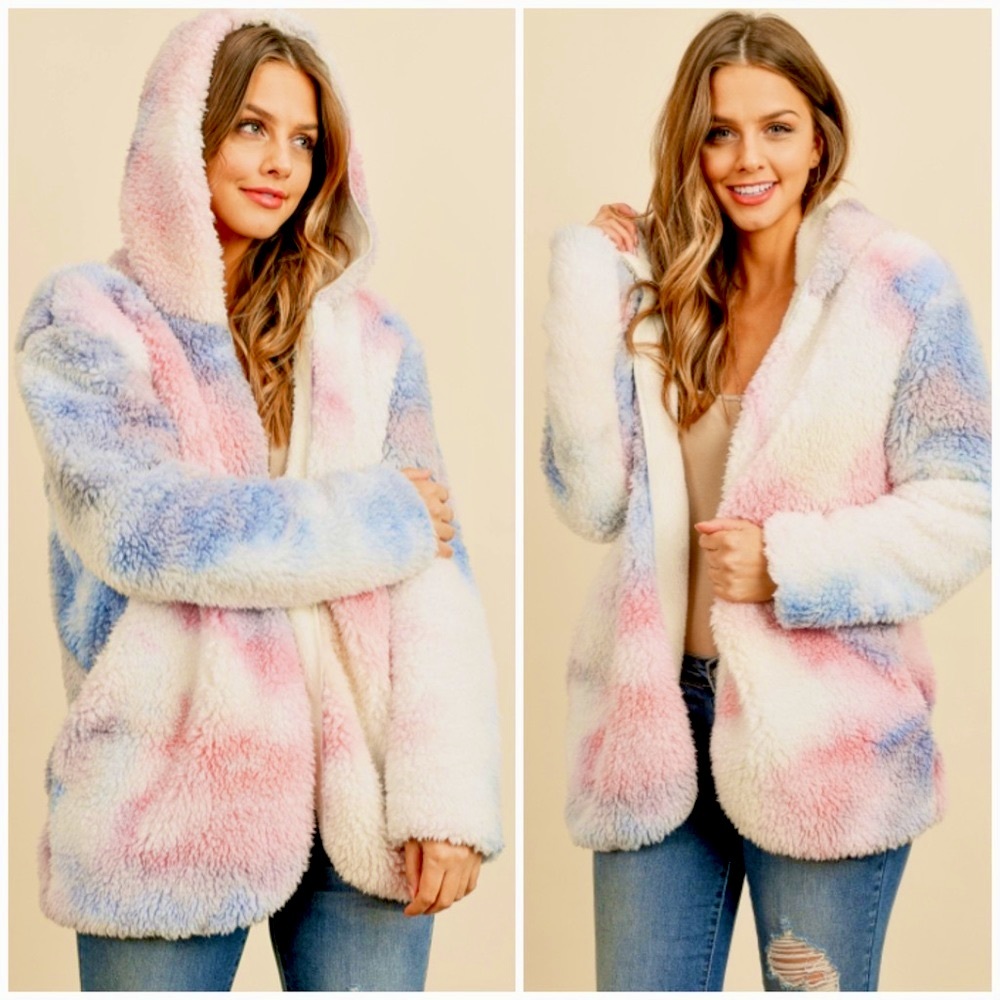 ❄️TIE DYE MULTICOLORED CARDIGAN HOODIE